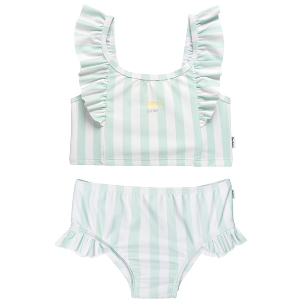 2-Piece Toddler Girls UPF 50+ Stripe Swimsuit Set